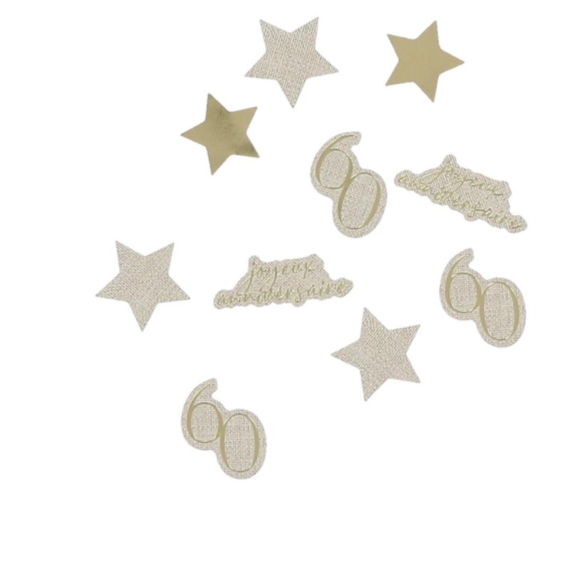 CONFETTIS GOLD'N AGE 60 OR ET LIN CONFETTIS GOLD'N AGE 60 OR ET LIN