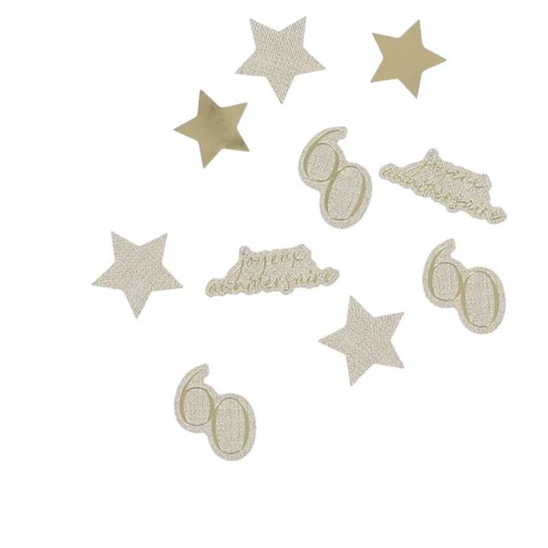 CONFETTIS GOLD'N AGE 60 OR ET LIN