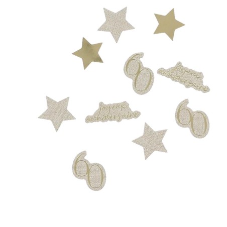 CONFETTIS GOLD'N AGE 60 OR ET LIN