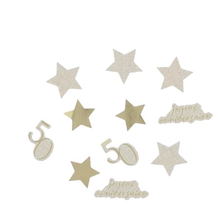 CONFETTIS GOLD'N AGE 50 OR ET LIN