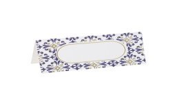 10 MARQUES-PLACE DOLCE VITA BLEU ROI, BLANC ET OR 8 X 4 CM