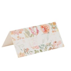 10 MARQUES-PLACE   DAHLIA BLANC ET COULEURS PASTEL  8 X 4 CM 