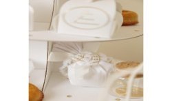 RUBAN FRANGES BLANC ET OR 1.5 CM X 5 M