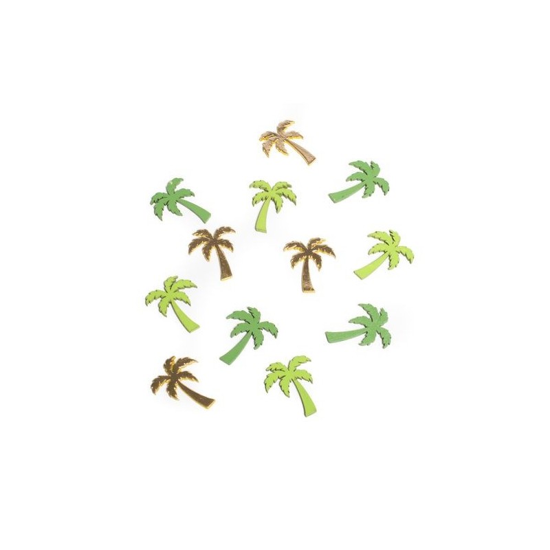 12 PALMIERS BOIS VERT ET OR 3 X 4 CM  12 PALMIERS BOIS VERT ET OR 3 X 4 CM