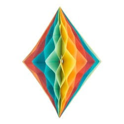 DECORATION LOSANGE ALVEOLE BERLINGOT 30 X 22 CM