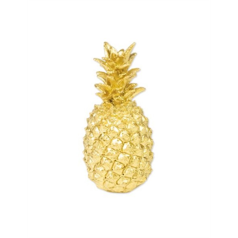 ANANAS DECORATIF EN RESINE DORE 18 CM  ANANAS DECORATIF EN RESINE DORE 18 CM