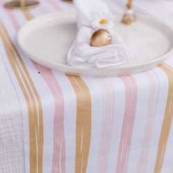 CHEMIN DE TABLE SWEETY CAMEL, RISE ET BLUSH 28 CM X 5M 