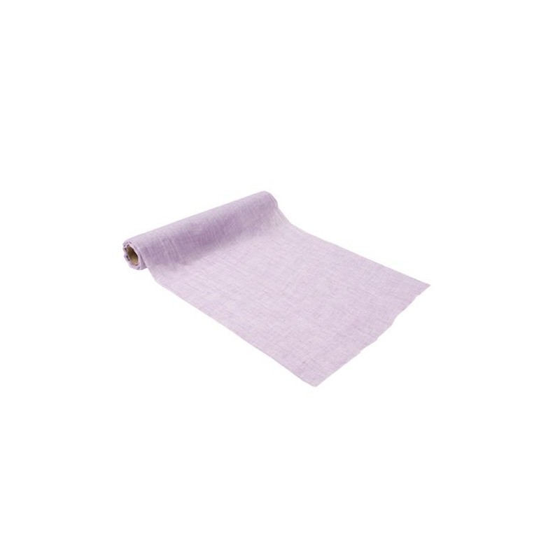 CHEMIN DE TABLE MOUSSELINE LILAS 28 CM X 5M CHEMIN DE TABLE MOUSSELINE LILAS 28 CM X 5M