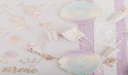 CHEMIN DE TABLE MOUSSELINE LILAS 28 CM X 5M