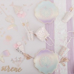 CHEMIN DE TABLE MOUSSELINE LILAS 28 CM X 5M