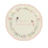 6 ASSIETTES FAIRY WORLD BLANC ET ROSE PASTEL 23 CM  6 ASSIETTES FAIRY WORLD BLANC ET ROSE PASTEL 23 CM