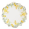 8 ASSIETTES MIMOSA CITRONS, FEUILLAGES ET OR 23 CM  8 ASSIETTES MIMOSA CITRONS, FEUILLAGES ET OR 23 CM