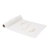 CHEMIN DE TABLE COMMUNION MOUSSELINE BLANCHE ET OR 28 CM X 5 M CHEMIN DE TABLE COMMUNION MOUSSELINE BLANCHE ET OR 28 CM X 5 M
