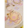 20 SERVIETTES COCKTAIL FLEURS 4 COLORIS ASSORTIS 26 X 26 CM 3 PLIS 