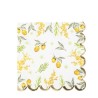16 SERVIETTES MIMOSA CITRONS FEUILLAGES ET OR 33 X 33 CM 3 PLIS  16 SERVIETTES MIMOSA CITRONS FEUILLAGES ET OR 33 X 33 CM 3 PLIS