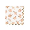 16 SERVIETTES PEACHY ROSE, PECHE ET OR 33 X 33 CM 3 PLIS  16 SERVIETTES PEACHY ROSE, PECHE ET OR 33 X 33 CM 3 PLIS