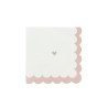 16 SERVIETTES PETITS COEURS ROSE, BLANC ET OR 33 X 33 CM 3 PLIS  16 SERVIETTES PETITS COEURS ROSE, BLANC ET OR 33 X 33 CM 3 PLIS