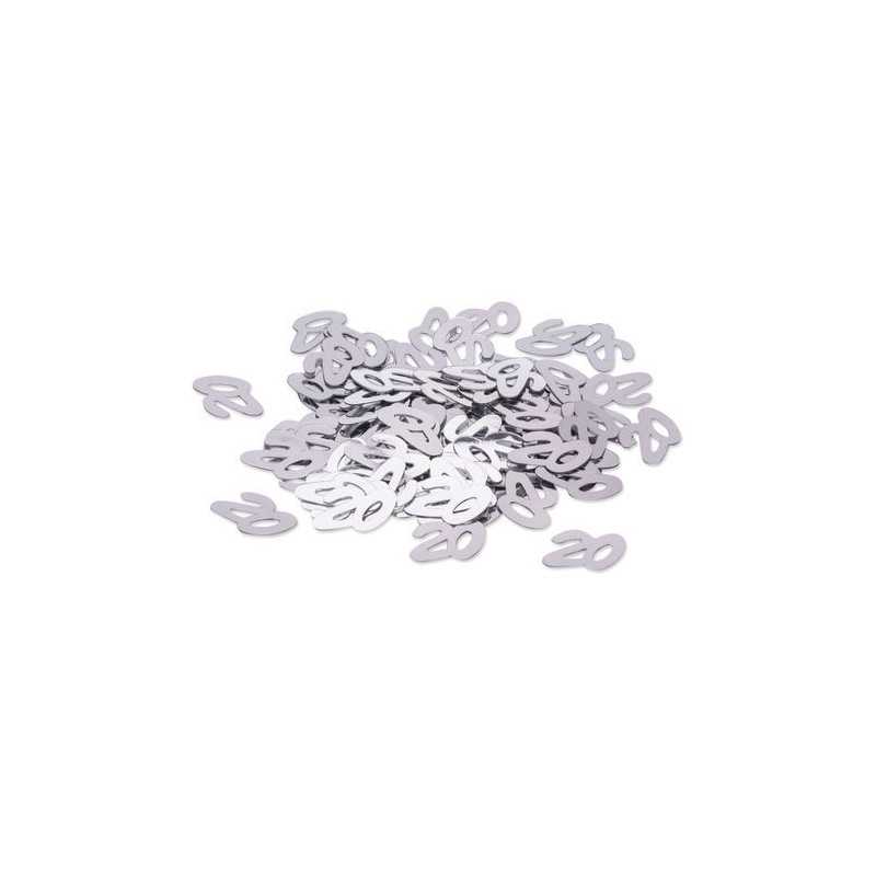 CONFETTIS DE TABLE PAPIER ARGENT 20 ARGENT 17G