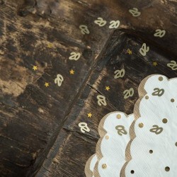 CONFETTIS DE TABLE PAPIER ARGENT 20 OR 17G