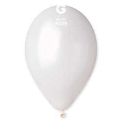 10 BALLONS BLANC PERLE OU NACRE BIO LATEX 30 CM