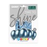 5 BALLONS BIO LATEX COULEUR SHINY BLUE OU BLEU 33 CM
