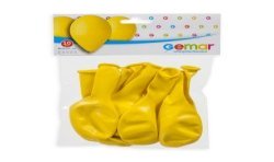 10 BALLONS JAUNE BIO LATEX 30 CM