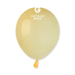 50 BALLONS JAUNE BEBE BABY YELLOW LATEX 13 CM