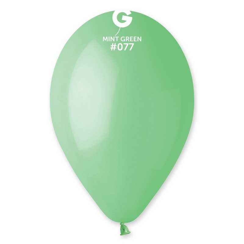 10 BALLONS VERT MENTHE  077 BIO LATEX 28-30 CM 