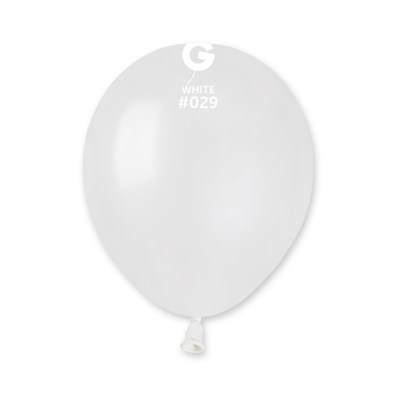 50 BALLONS BLANC PERLE OU NACRE WHITE PEARL BIO LATEX 13 CM 