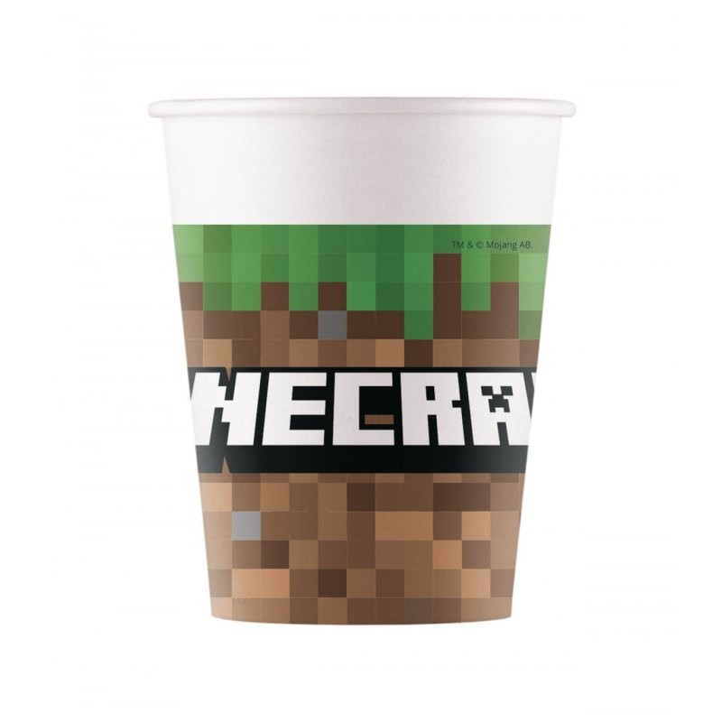 GOBELET EN CARTON MINECRAFT  200 ML GOBELET EN CARTON MINECRAFT  200 ML