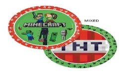 8 ASSIETTES MINECRAFT TNT 23 CM
