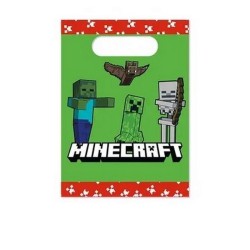 4 SACHETS CADEAUX MINECRAFT JEUX VIDEO EN PAPIER