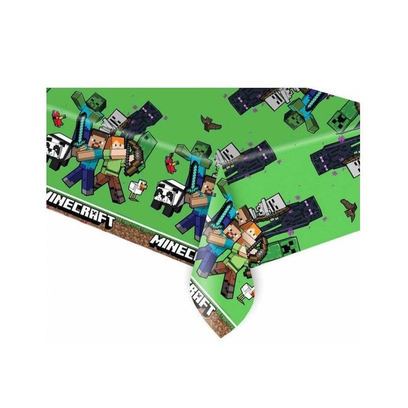 NAPPE PLASTIFIEE  MINECRAFT CAMOUFLAGE 120 X 180 CM NAPPE PLASTIFIEE  MINECRAFT CAMOUFLAGE 120 X 180 CM