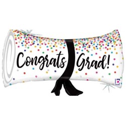 BALLON METALLIQUE DIPLOME CONGRATS GRAD ! 79 CM