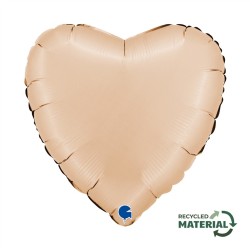 BALLON METALLIQUE COEUR 46 CM SATIN NUDE