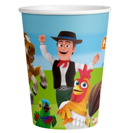 8 GOBELETS CARTON LA GRANJA OU FERME DE ZENON 