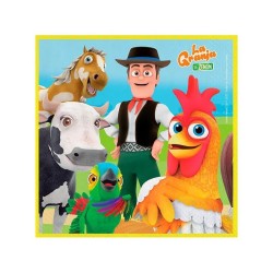 20 SERVIETTES EN PAPIER LA GRANJA OU FERME DE ZENON 33 X 33 CM