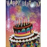 CARTE DOUBLE HAPPY BIRTHDAY  40 X 29.5 CM CARTE DOUBLE HAPPY BIRTHDAY  40 X 29.5 CM