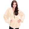 CHEMISE BEIGE A JABOT PIRATE OU RENAISSANCE FEMME TAILLE  M CHEMISE BEIGE A JABOT PIRATE OU RENAISSANCE FEMME TAILLE  M