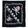 BANDANA NOIR IMPRESSION TETE DE MORT PIRATE OU BIKER