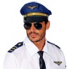 SET PILOTE D'AVION DE LIGNE BLEUE CASQUETTE EPAULETTES INSIGNE ET LUNETTES SET PILOTE D'AVION DE LIGNE BLEUE CASQUETTE EPAULETTES INSIGNE ET LUNETTES