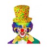CHAPEAU HAUT DE FORME + NOEUD PAPILLON CLOWN  JAUNE FUO A POIS CHAPEAU HAUT DE FORME + NOEUD PAPILLON CLOWN  JAUNE FUO A POIS