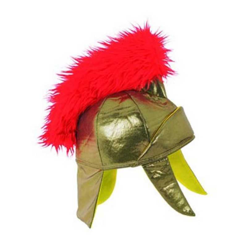 CASQUE CENTURION ROMAIN OR ET ROUGE SOUPLE