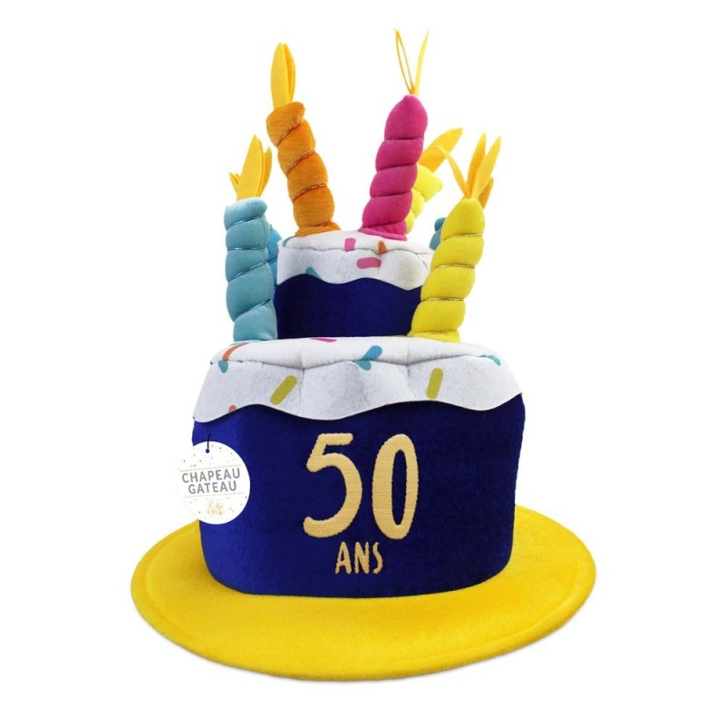 CHAPEAU ANNIVERSAIRE GATEAU 50 ANS  CHAPEAU ANNIVERSAIRE GATEAU 50 ANS