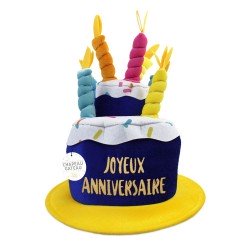 CHAPEAU GATEAU JOYEUX ANNIVERSAIRE 