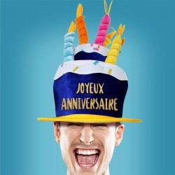 CHAPEAU GATEAU JOYEUX ANNIVERSAIRE 