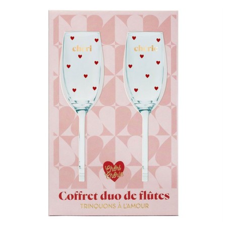 COFFRET FLUTES A CHAMPAGNE DUO CHERI CHERIE SAINT VALENTIN