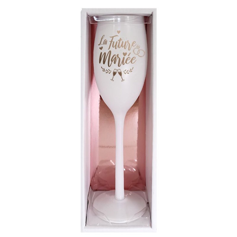 FLUTE A CHAMPAGNE BLANCHE LA FUTURE MARIEE EN ROSE GOLD FLUTE A CHAMPAGNE BLANCHE LA FUTURE MARIEE EN ROSE GOLD