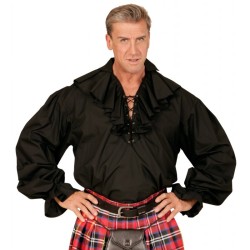 DEGUISEMENT CHEMISE-PIRATE-RENAISSANCE-NOIRE TAILLE XL