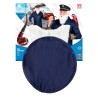 SET CAPITAINE DE BATEAU HADDOCK BLEU CASQUETTE , BARBE ET PIPE